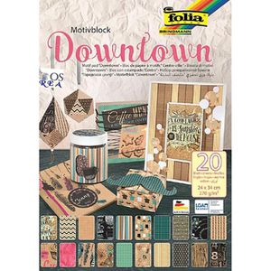 Produktbild für Motivpapier Folia 48549 Downtown, 24 x 34 cm