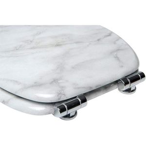 Produktbild für WC-Sitz Sanilo Marmor A961745, oval, aus Holz