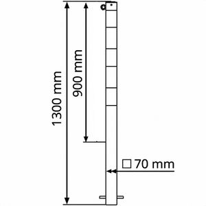 Produktbild für Absperrpfosten Schake 470B/1, 1 Öse, rot/weiß, aus Metall