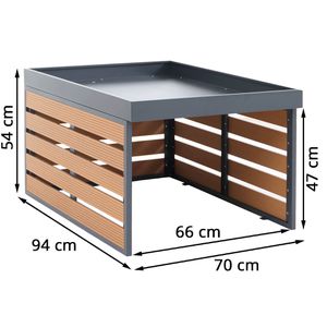Produktbild für Mähroboter-Garage Mendler HWC-L45, eiche, aus WPC und Metall