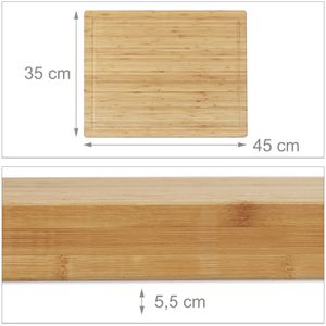 Produktbild für Schneidebrett Relaxdays 10022157 aus Bambus
