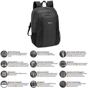 Produktbild für Laptop-Rucksack Pedea First One, 66069011, schwarz / grau