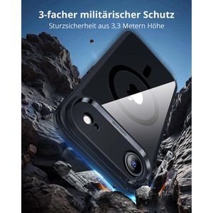 Produktbild für Handyhülle ESR Classic Hybrid HaloLock, transparent / schwarz