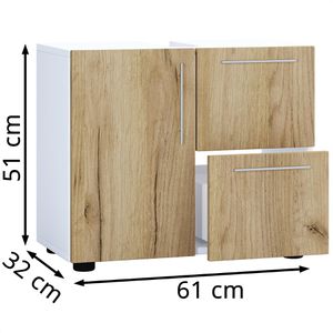 Produktbild für Waschbeckenunterschrank VCM Flandu 919451, stehend