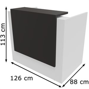 Produktbild für Empfangstheke Quadrifoglio Z2C71, anthrazit / weiß