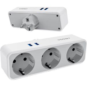 Steckdosenadapter Voomy Split X3, weiß