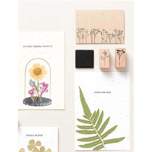 Produktbild für Motivstempel Rico-Design Paper Poetry Set Gräser, aus Holz