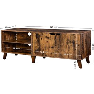 Produktbild für Lowboard Vasagle LTV027X01, aus Holz, braun
