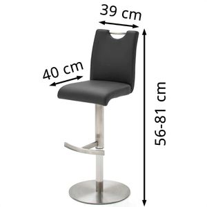 Produktbild für Barhocker MCA-furniture ALESI, drehbar mit Lehne