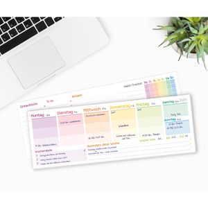 Produktbild für Tischkalender paper&amp;you 8270-1, Rainbow, Wochenkalender quer