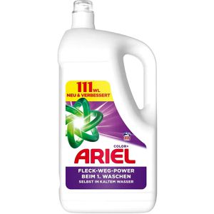 Ariel Waschmittel Color+, Colorwaschmittel, Gel, Fleck-Weg-Power, 4,995 Liter, Waschladungen 111