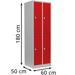 Produktbild für Spind Lüllmann 520224, rot