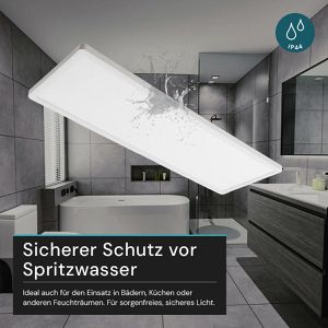 Produktbild für LED-Panel Luxula LX-5820-CCT, IP44 wasserfest weiß, 58 x 20 cm