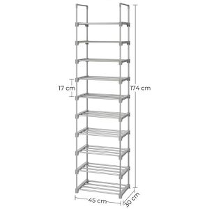 Produktbild für Schuhregal Songmics LSA025G02, aus Metall