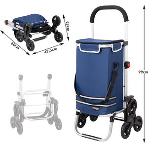 Produktbild für Einkaufstrolley Monzana 109122, blau, klappbar