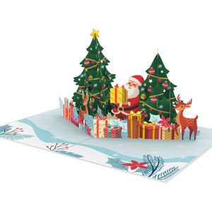 Produktbild für Weihnachtskarte papercrush Weihnachtsmann&amp;Rentiere