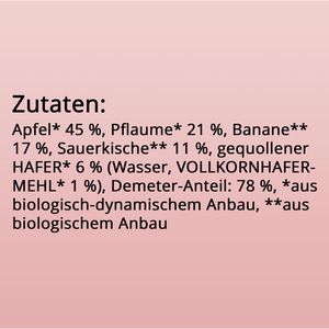 Produktbild für Fruchtpüree MOGLi Kirsche Quetschie, 94% Frucht demeter, BIO
