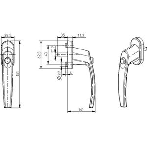 Produktbild für Fenstergriff SILISTO Timeless