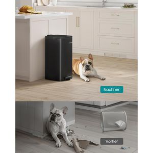 Produktbild für Mülleimer Songmics LTB593B02, tintenschwarz