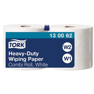 Putztuchrolle Tork 130062, W1 / W2, aus Zellstoff, weiß