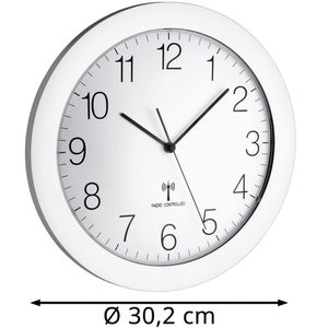 Produktbild für Wanduhr TFA 60.3512.02, Kunststoff, analog, Funkuhr