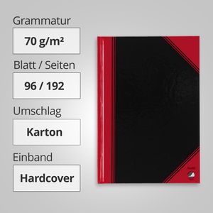 Produktbild für Notizbuch Bantex 100302832 Chinakladde, Karton Hardcover