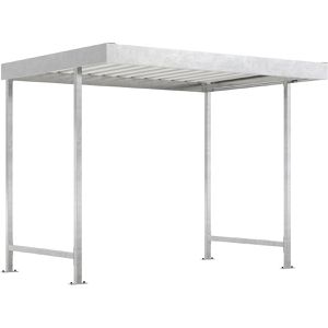 Fahrradunterstand WSM Leipzig L12, silber, aus Metall