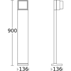 Produktbild für Wegeleuchte Steinel GL 85C 900, grau, mit 230 V Netzstrom
