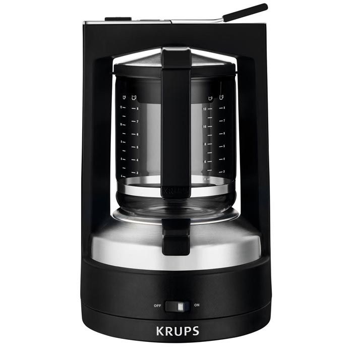 Krups Kaffeemaschine T 8.2, KM468910, mit Glaskanne, 1,25 Liter, 850 Watt, schwarz, bis zu 10 Tassen – Böttcher AG