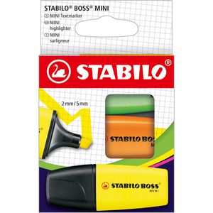 Produktbild für Textmarker Stabilo Boss MINI, 3 Stück