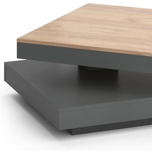 Produktbild für Couchtisch Vicco Elias aus Holz, goldkraft eiche / anthrazit