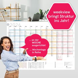 Produktbild für Plakatkalender weekview Colour Plus, Jahr 2026