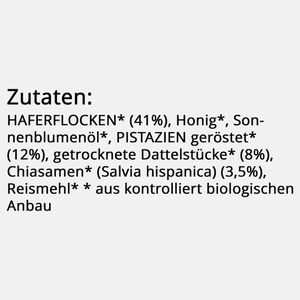 Produktbild für Müsliriegel Hafervoll Organic-Flapjack Chia &amp; Pistachio, BIO