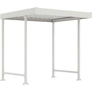 Produktbild für Fahrradunterstand WSM Leipzig L10, grauweiß, aus Metall