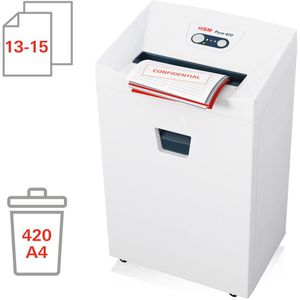 Produktbild für Aktenvernichter HSM Pure 420, 2343111, weiß, mit Rollen