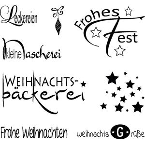 Produktbild für Motivstempel Rayher Clear Stamps Weihnachten, aus Kunststoff