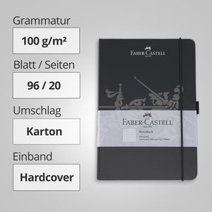 Produktbild für Notizbuch Faber-Castell 10020500, Karton Hardcover