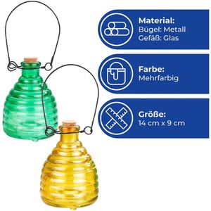 Produktbild für Wespenfalle Maximex Glas Grün &amp; Gelb, 2er Set