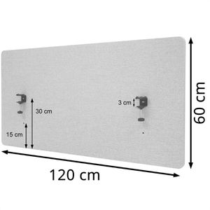 Produktbild für Tischtrennwand Mendler HWC-G75, braun