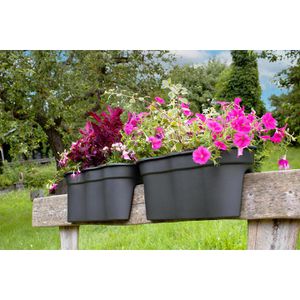 Produktbild für Blumenkasten KHW Flowerclip XL, anthrazit