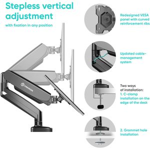 Produktbild für Monitorhalterung Onkron G50-B, VESA 75x75 &amp; 100x100 mm