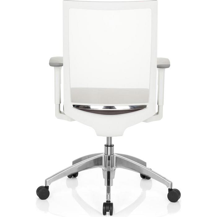 hJh-OFFICE Bürostuhl ASPEN WHITE, 657630, grau / weiß, Stoff / Netz
