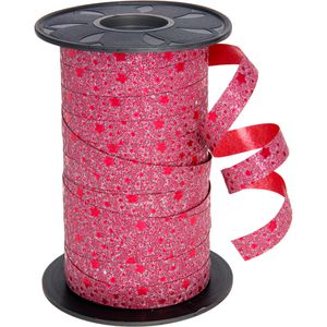 Produktbild für Geschenkband Präsent Glitter Star, rot