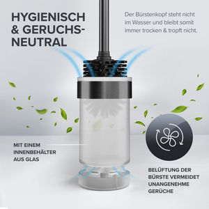 Produktbild für WC-Bürste ovimar Toilettenbürste Glittertind, gunmetal