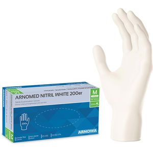 Einmalhandschuhe Arnomed Nitril White, weiß, 200 Stk