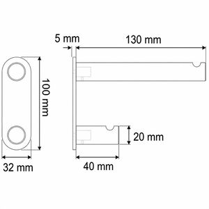 Produktbild für Garderobenhaken SO-TECH Adriana, 114029, silber