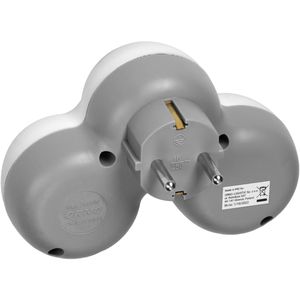 Produktbild für Steckdosenadapter Orno AE-13239(GS), weiß-grau