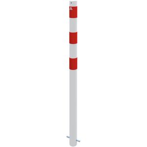 Produktbild für Absperrpfosten Schake 476B, rot/weiß, aus Metall