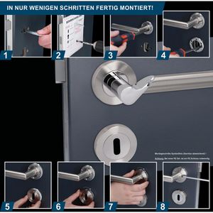 Produktbild für Drückergarnitur Alpertec Solid 1-R-C BB