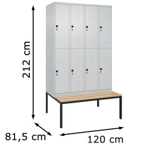 Produktbild für Spind CP-Möbel Classic PLUS, lichtgrau